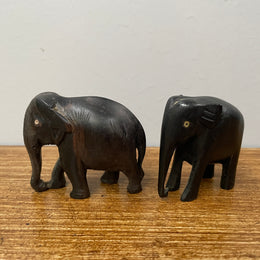 Pair of Ebony Elephants