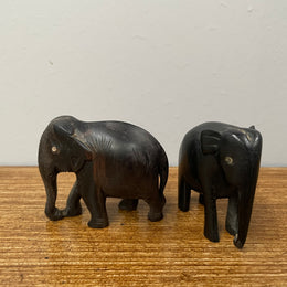 Pair of Ebony Elephants