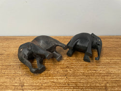 Pair of Ebony Elephants | Antique & Vintage | Moonee Ponds Antiques | Australia Wide Delivery