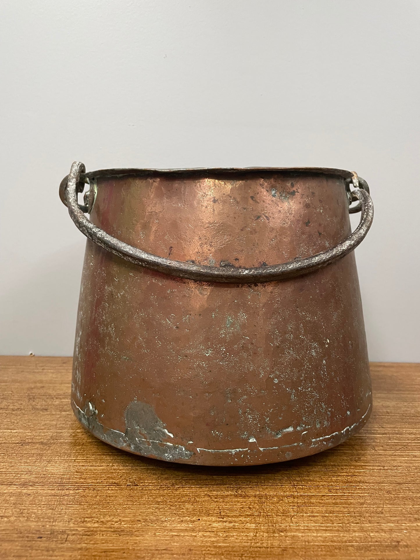 Antique Copper Bucket with Handle