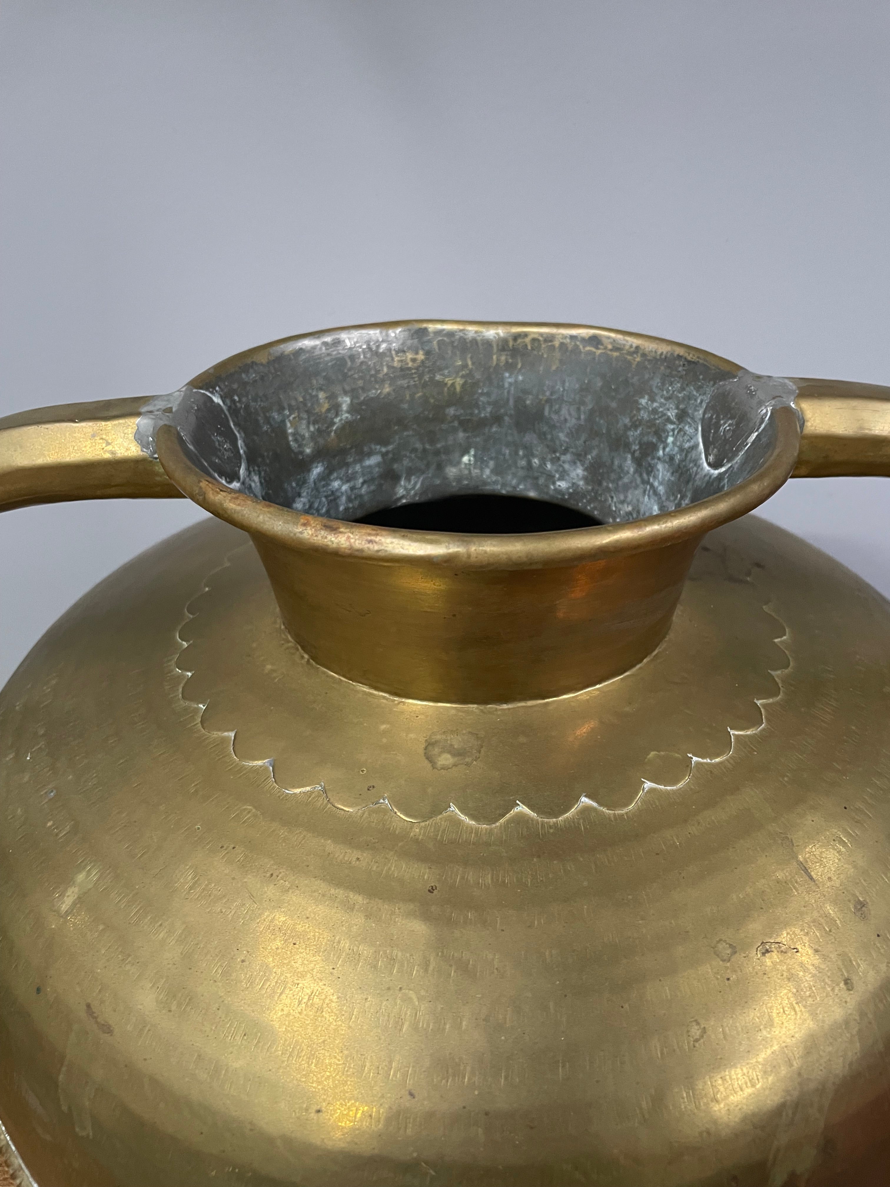 Antique French Arts & Crafts Style Brass Urn With Handles | Antique & Vintage | Moonee Ponds Antiques | Australia Wide Delivery