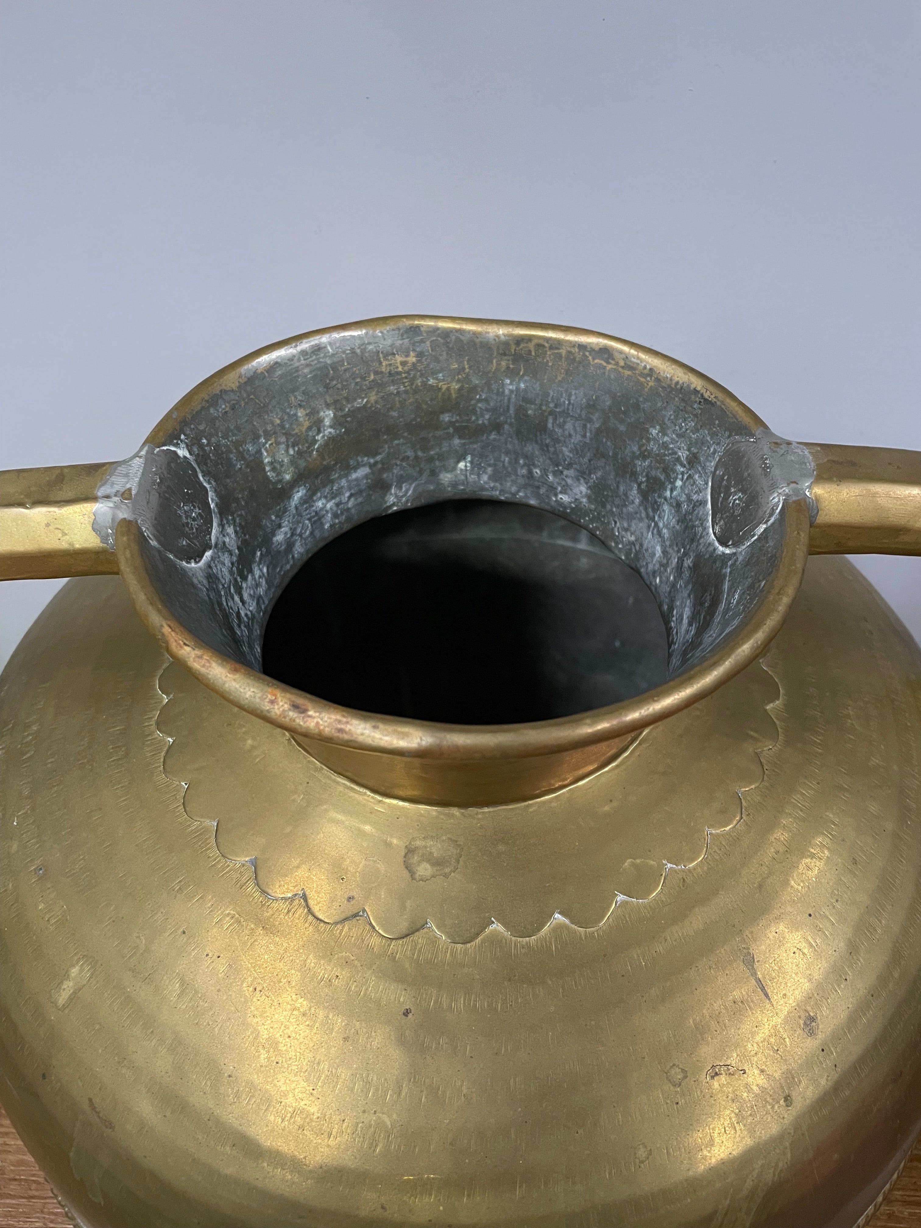 Antique French Arts & Crafts Style Brass Urn With Handles | Antique & Vintage | Moonee Ponds Antiques | Australia Wide Delivery