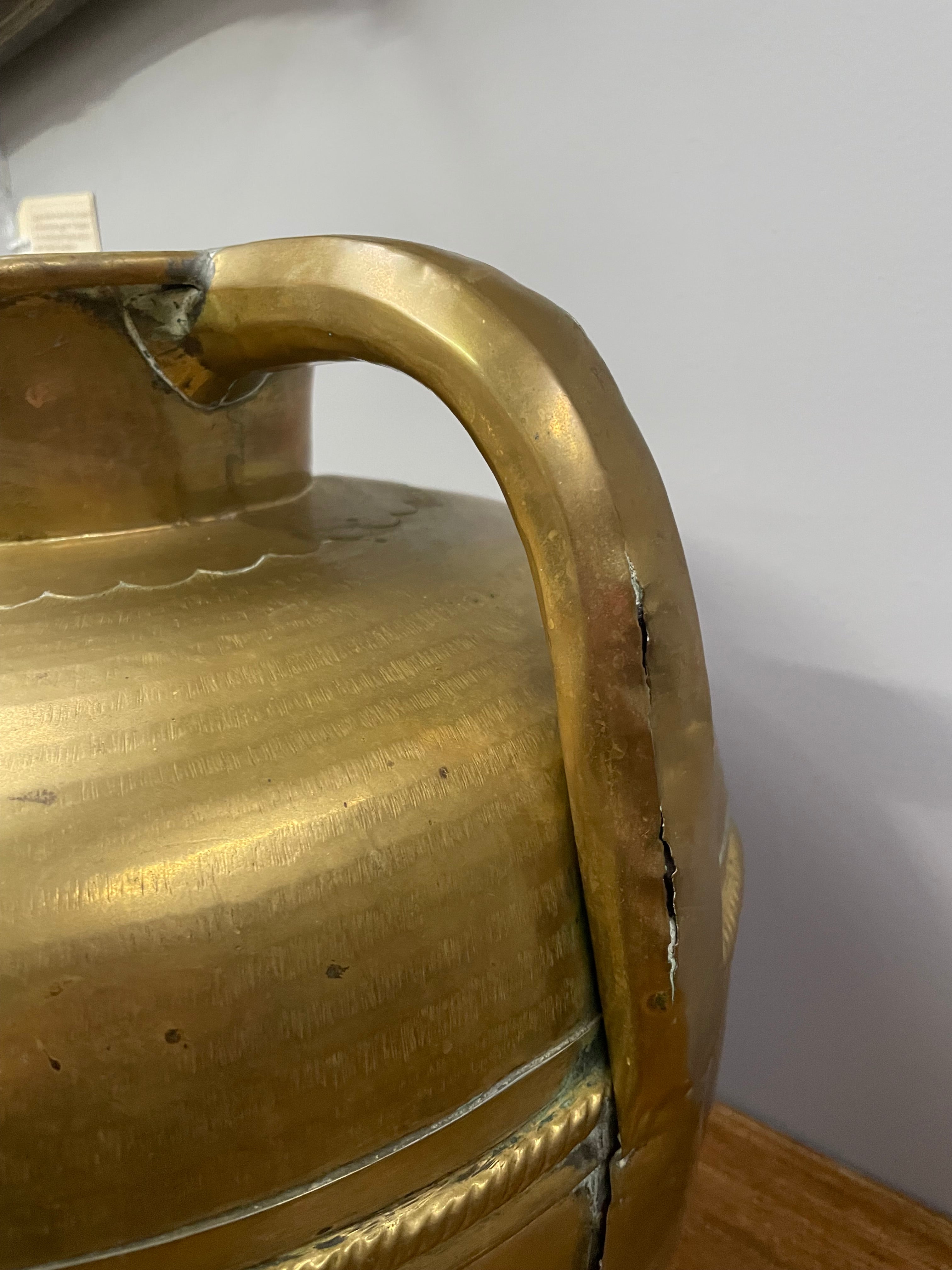 Antique French Arts & Crafts Style Brass Urn With Handles | Antique & Vintage | Moonee Ponds Antiques | Australia Wide Delivery