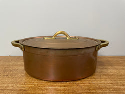 Antique Medium Brass Handled & Copper Tin Lined Pot | Antique & Vintage | Moonee Ponds Antiques | Australia Wide Delivery