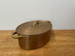 Antique Medium Brass Handled & Copper Tin Lined Pot | Antique & Vintage | Moonee Ponds Antiques | Australia Wide Delivery