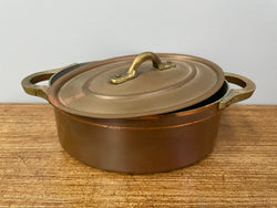 Antique Small Brass Handled & Copper Tin Lined Pot | Antique & Vintage | Moonee Ponds Antiques | Australia Wide Delivery