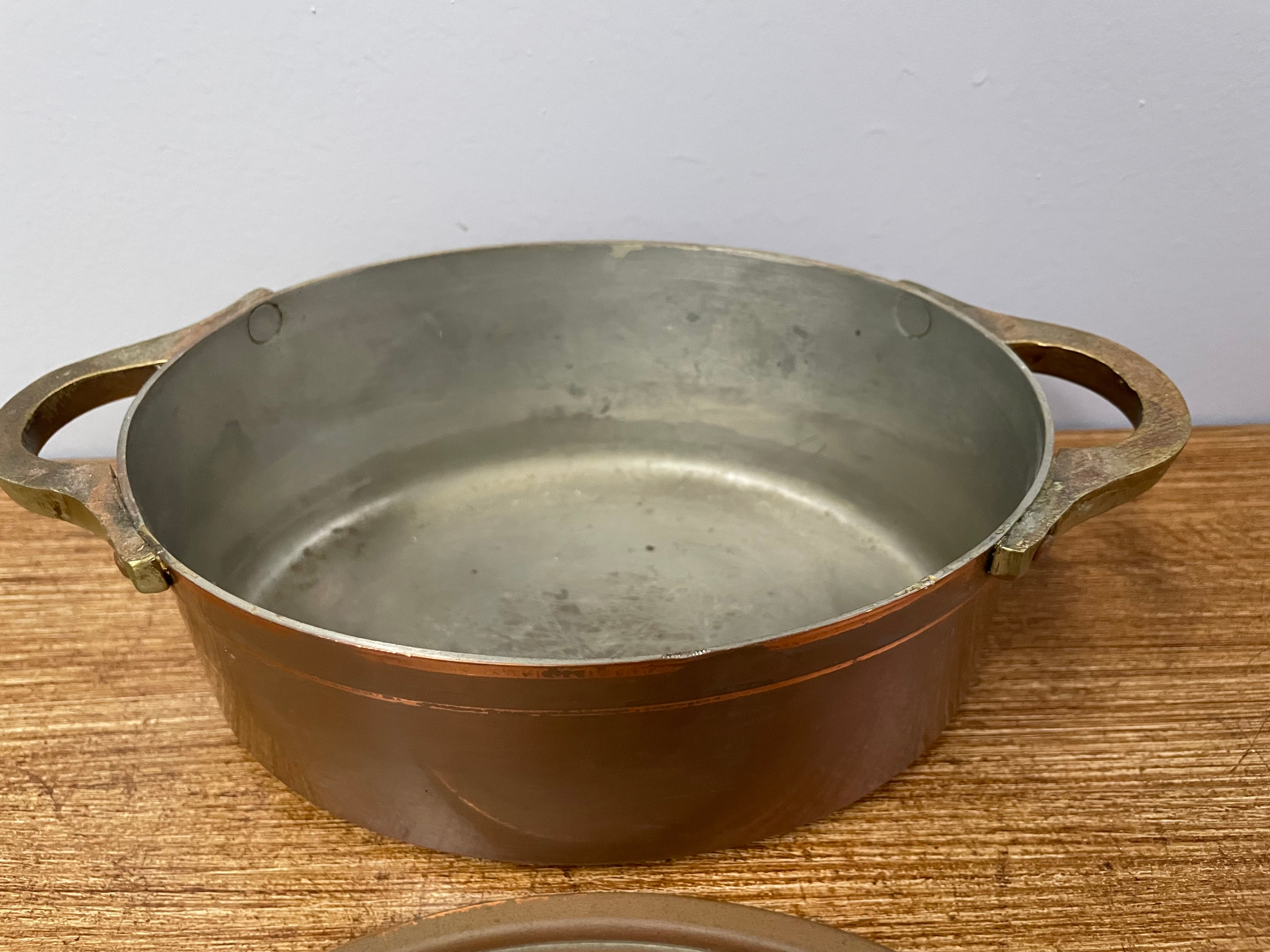 Antique Small Brass Handled & Copper Tin Lined Pot | Antique & Vintage | Moonee Ponds Antiques | Australia Wide Delivery