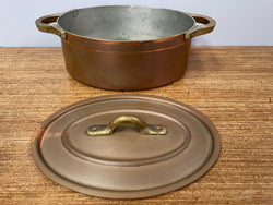 Antique Small Brass Handled & Copper Tin Lined Pot | Antique & Vintage | Moonee Ponds Antiques | Australia Wide Delivery