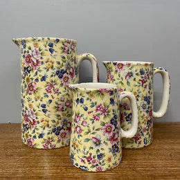 Set of Three Abbey Ceramics Staffordshire England Jugs