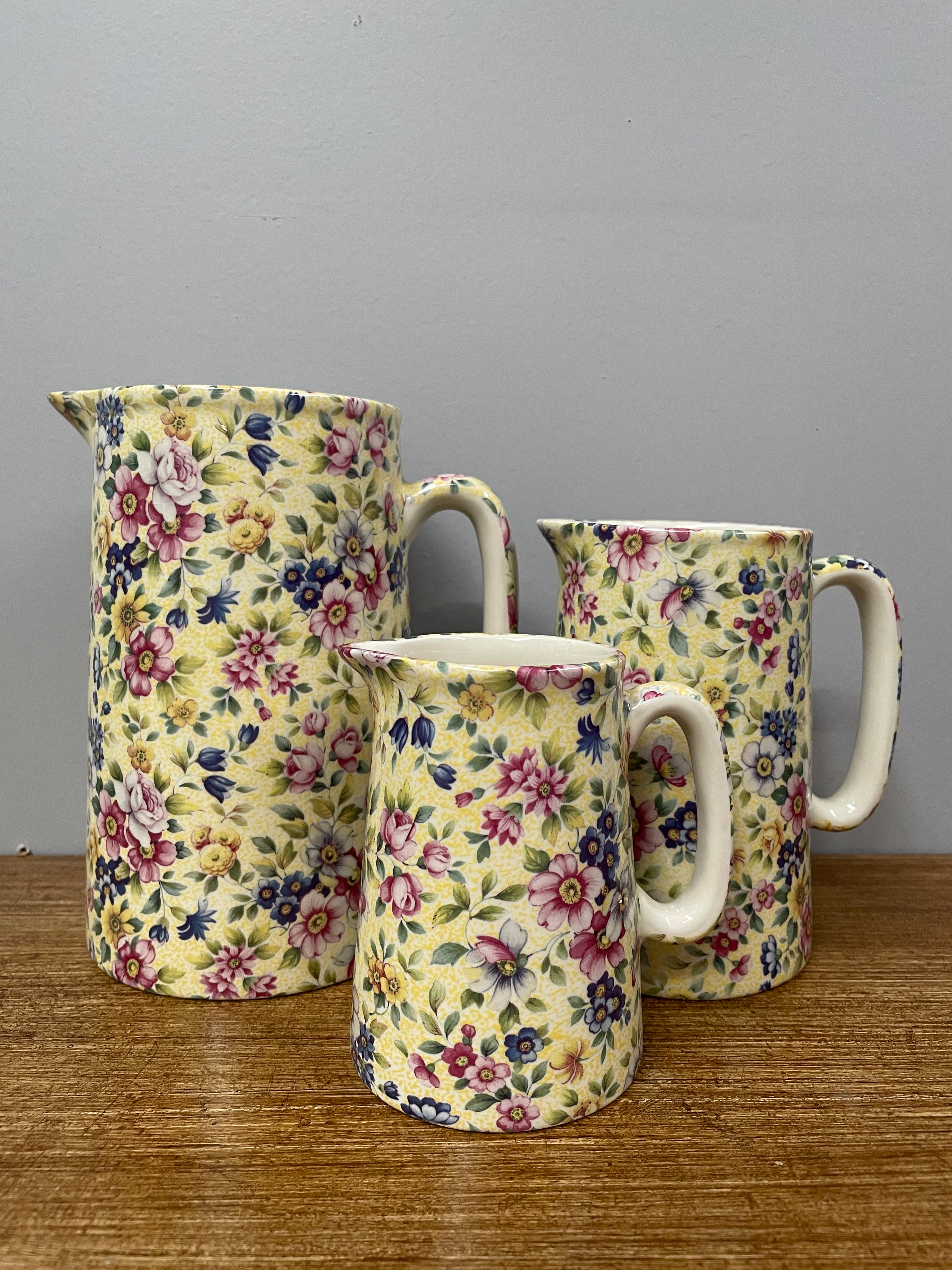 Set of Three Abbey Ceramics Staffordshire England Jugs | Antique & Vintage | Moonee Ponds Antiques | Australia Wide Delivery