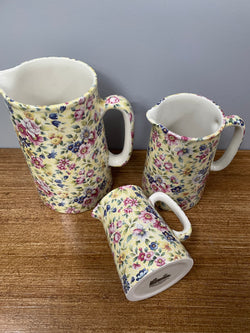 Set of Three Abbey Ceramics Staffordshire England Jugs | Antique & Vintage | Moonee Ponds Antiques | Australia Wide Delivery