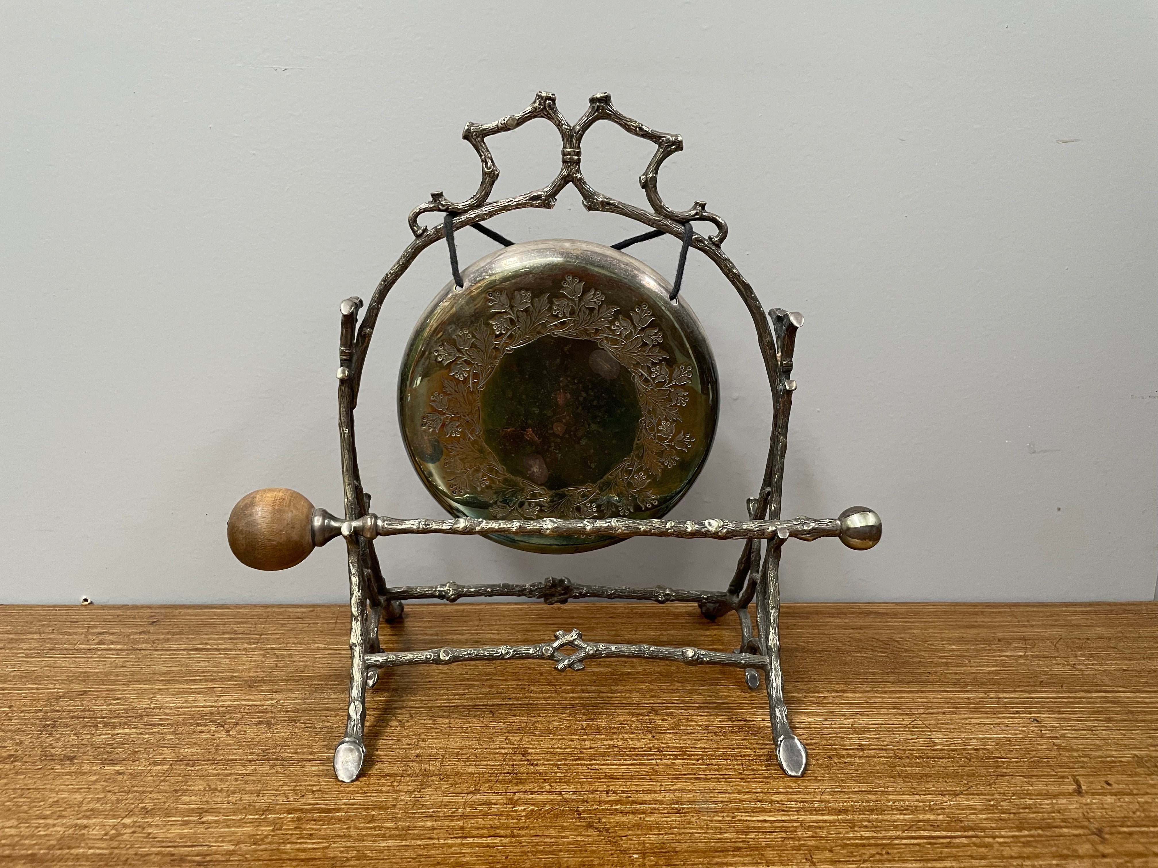 Antique Silver Plated Dinner Gong | Antique & Vintage | Moonee Ponds Antiques | Australia Wide Delivery