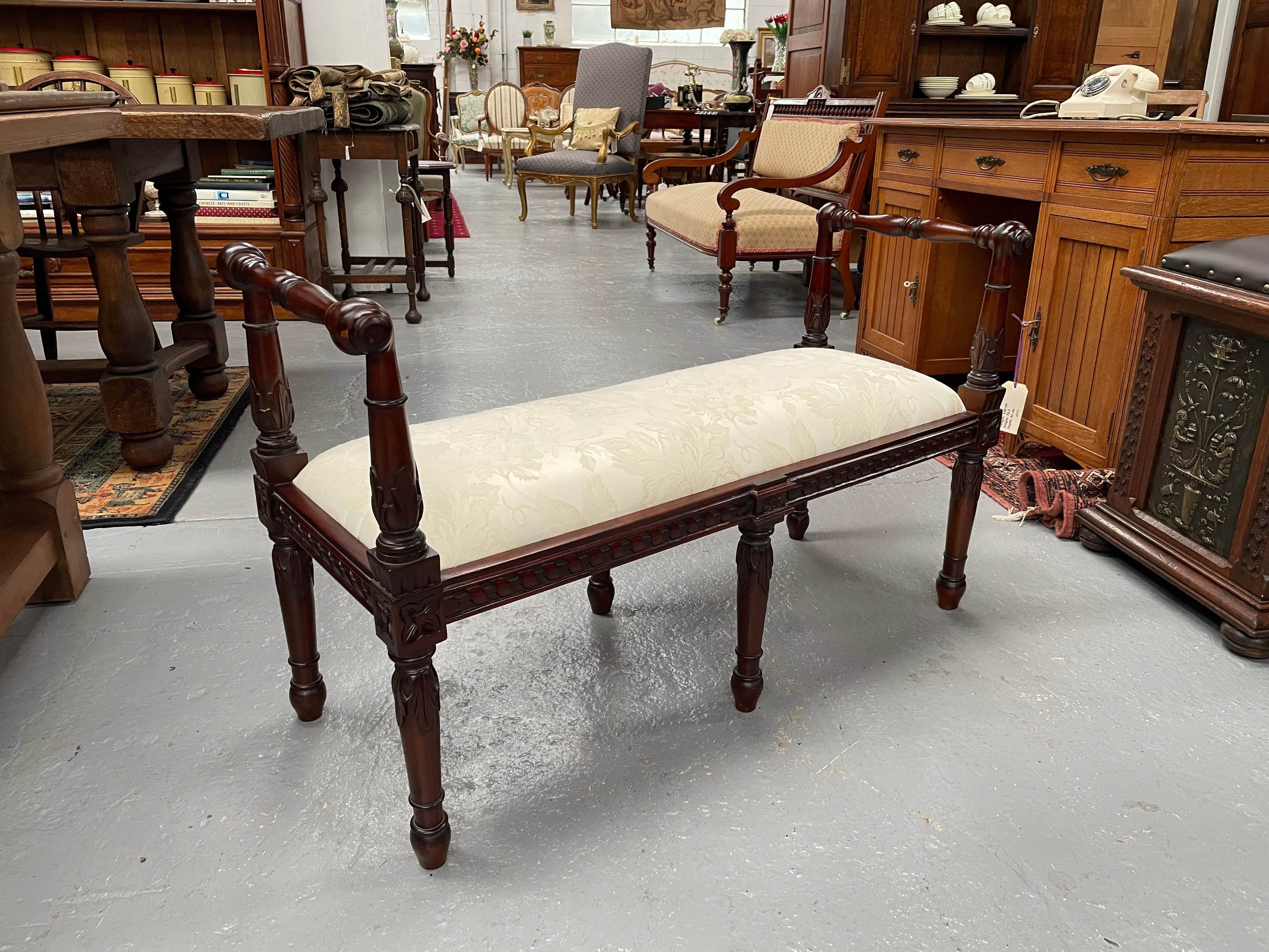 Louis XVI Style Upholstered Stool | Antique & Vintage | Moonee Ponds Antiques | Australia Wide Delivery