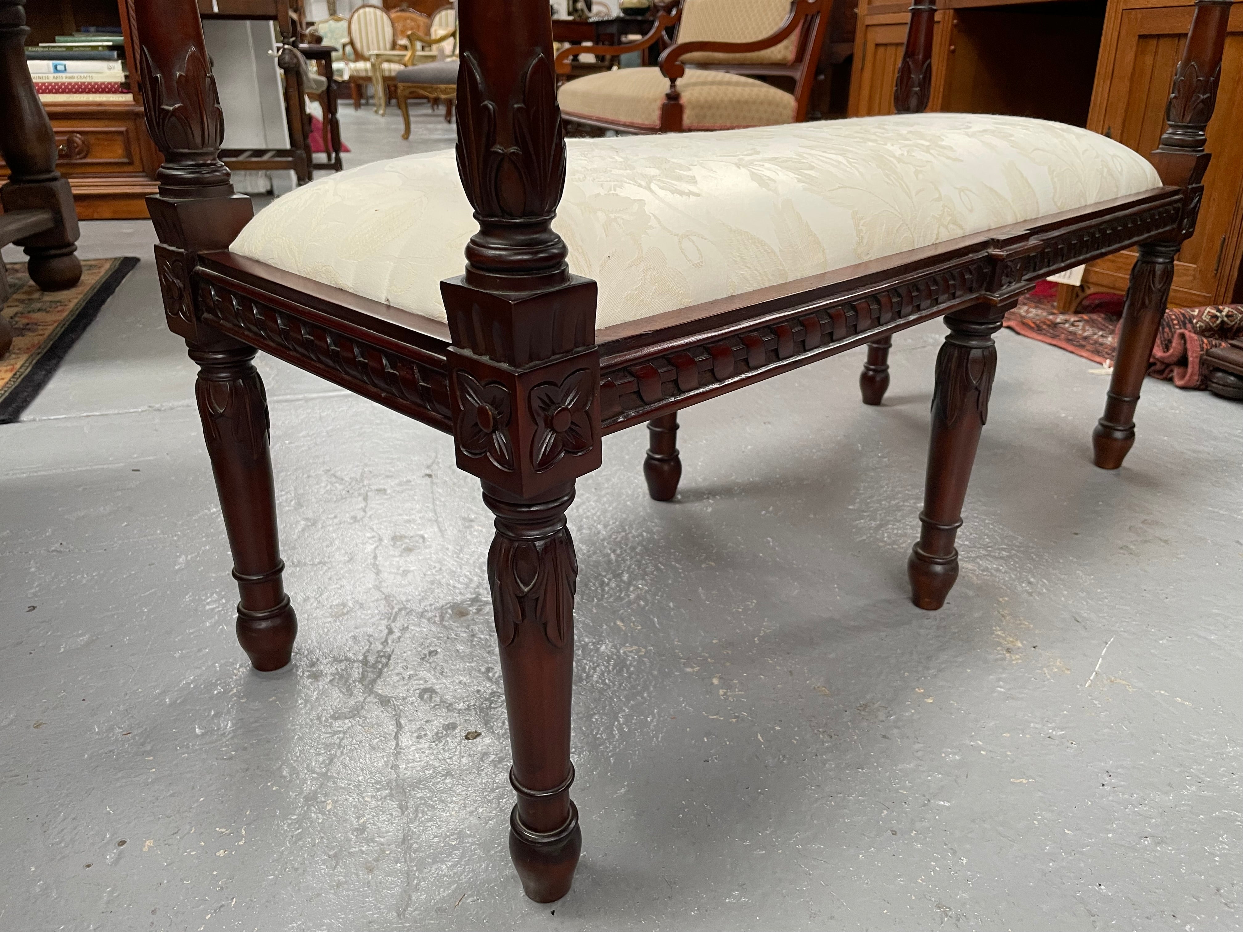Louis XVI Style Upholstered Stool | Antique & Vintage | Moonee Ponds Antiques | Australia Wide Delivery