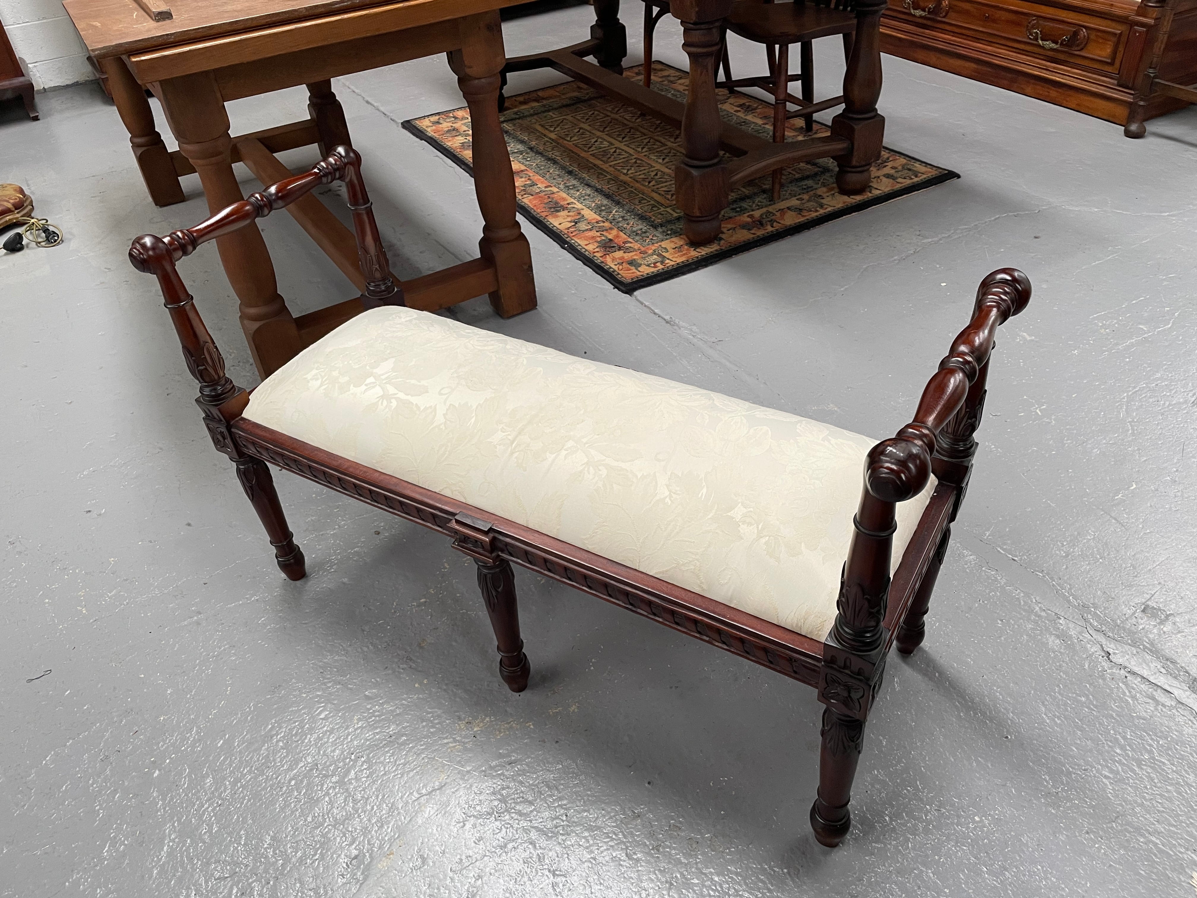 Louis XVI Style Upholstered Stool | Antique & Vintage | Moonee Ponds Antiques | Australia Wide Delivery