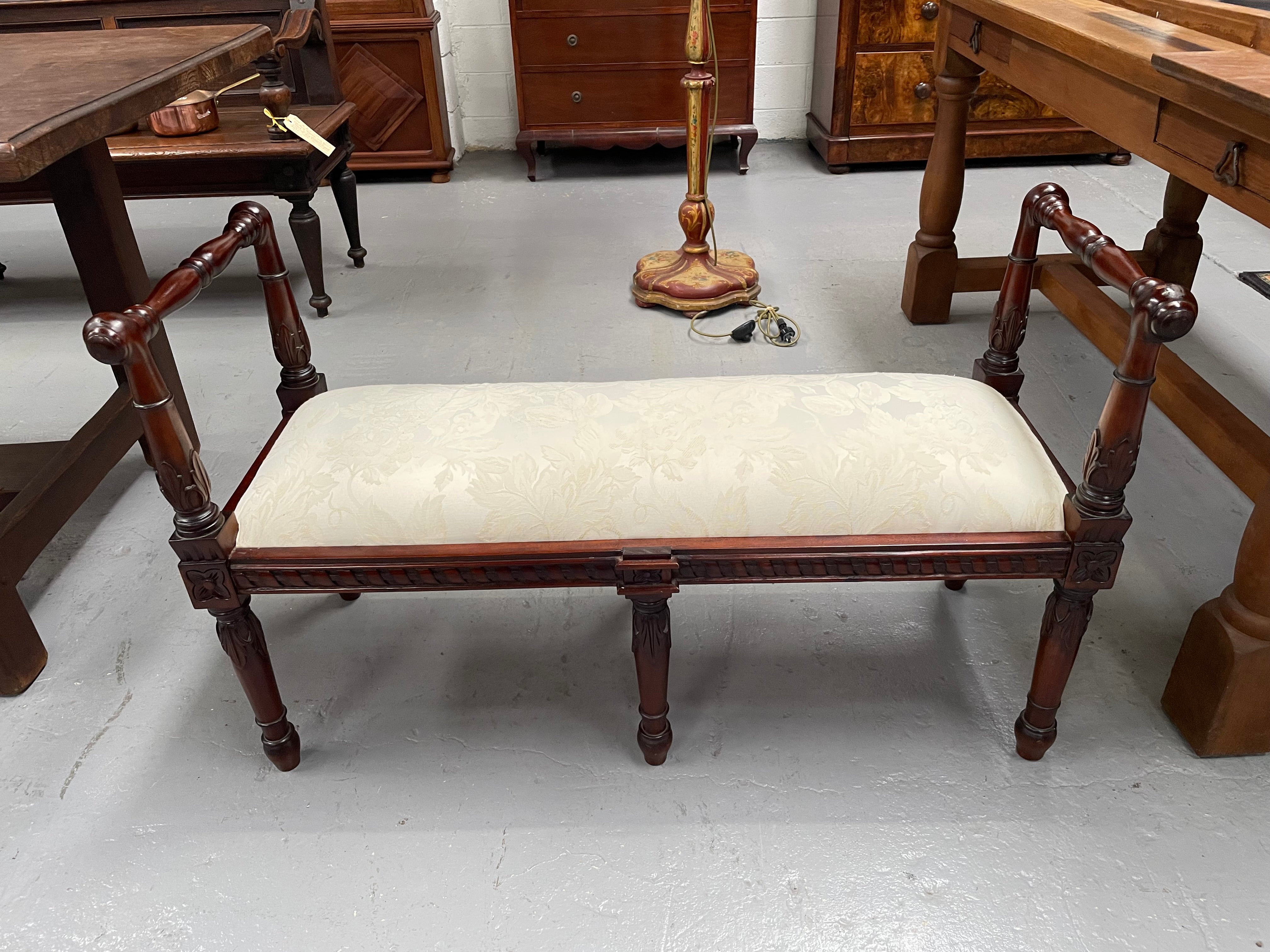 Louis XVI Style Upholstered Stool | Antique & Vintage | Moonee Ponds Antiques | Australia Wide Delivery