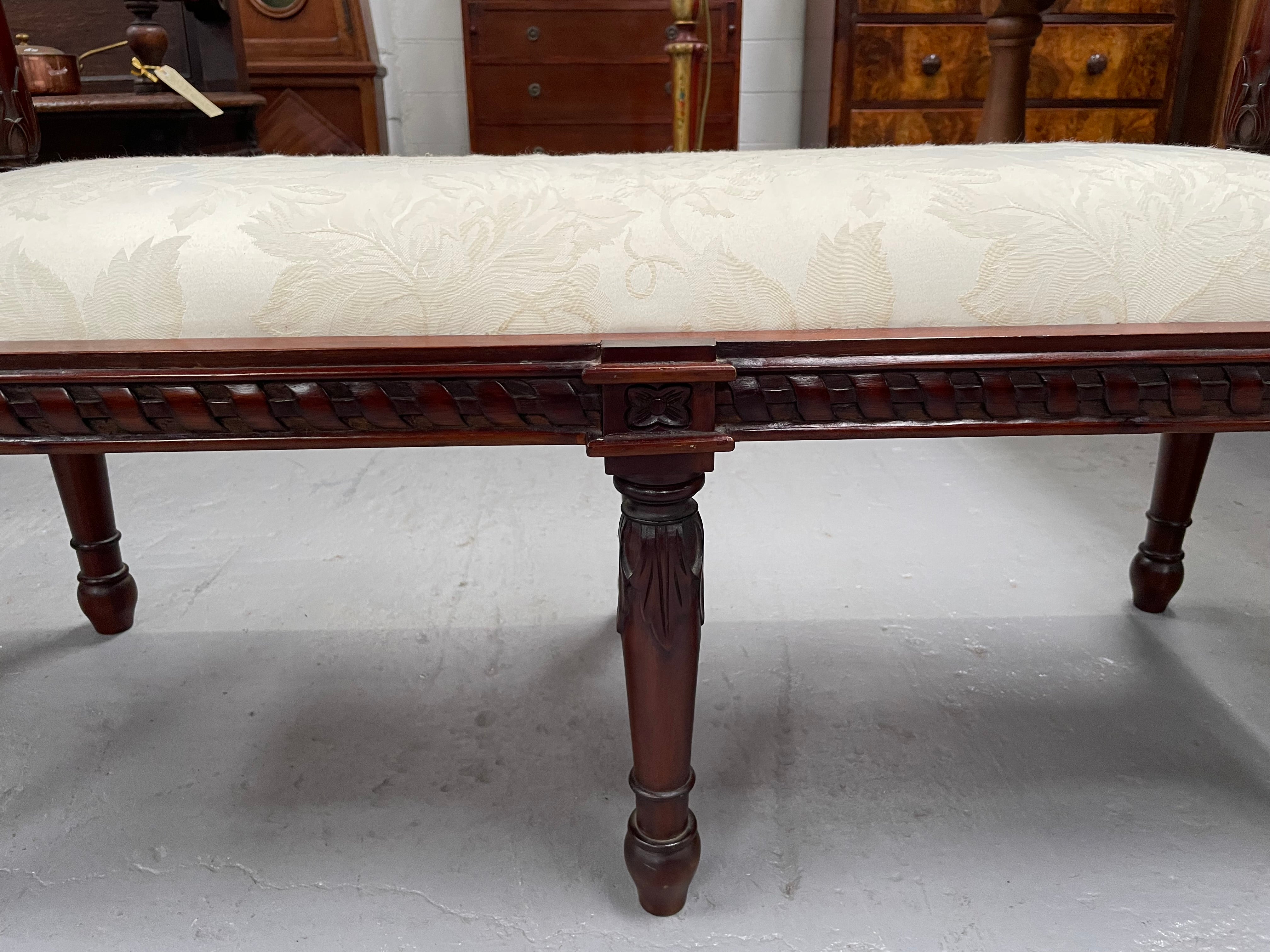 Louis XVI Style Upholstered Stool | Antique & Vintage | Moonee Ponds Antiques | Australia Wide Delivery