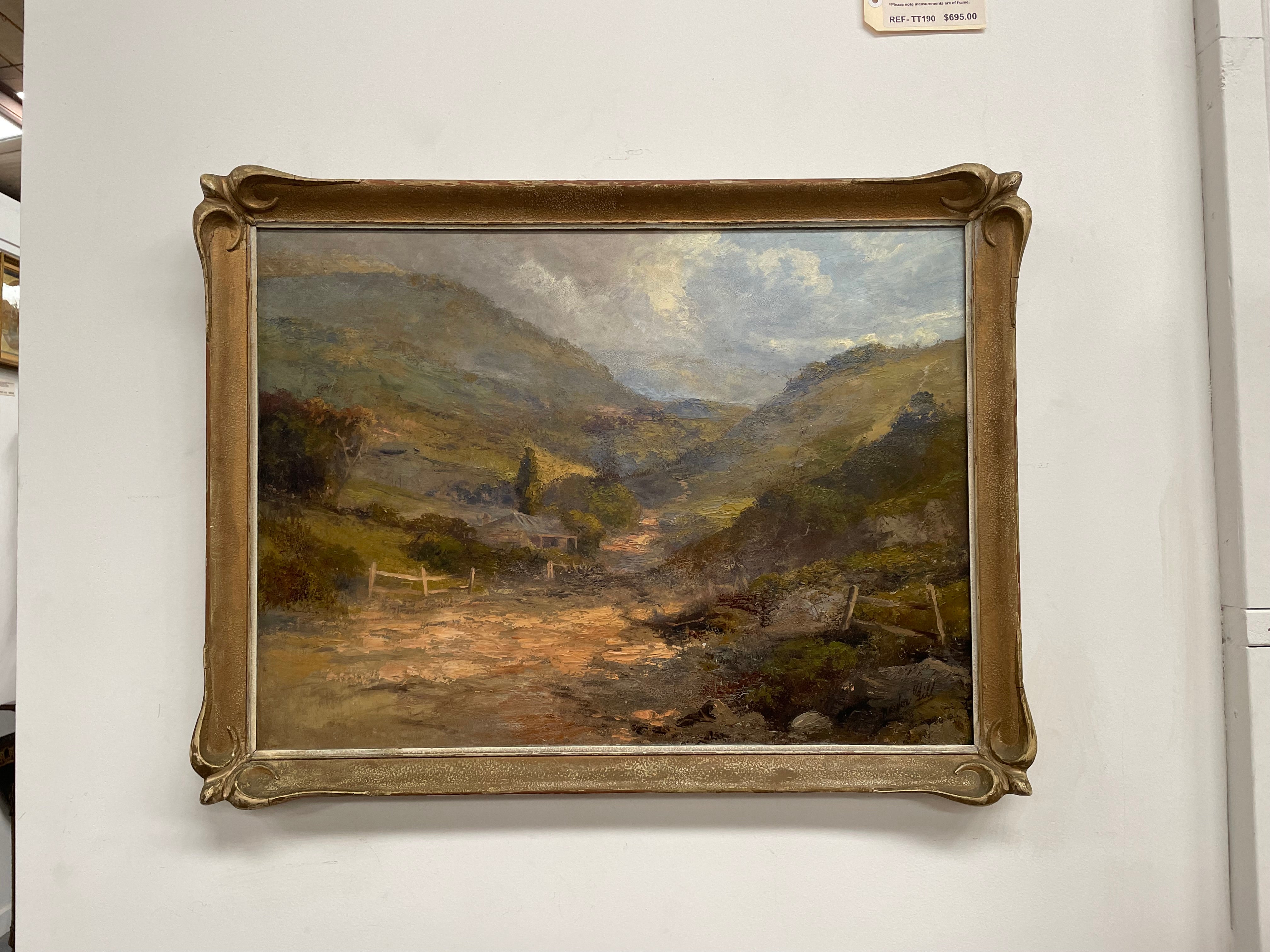Beautiful Australian Landscape Oil on Canvas Framed Painting | Antique & Vintage | Moonee Ponds Antiques | Australia Wide Delivery