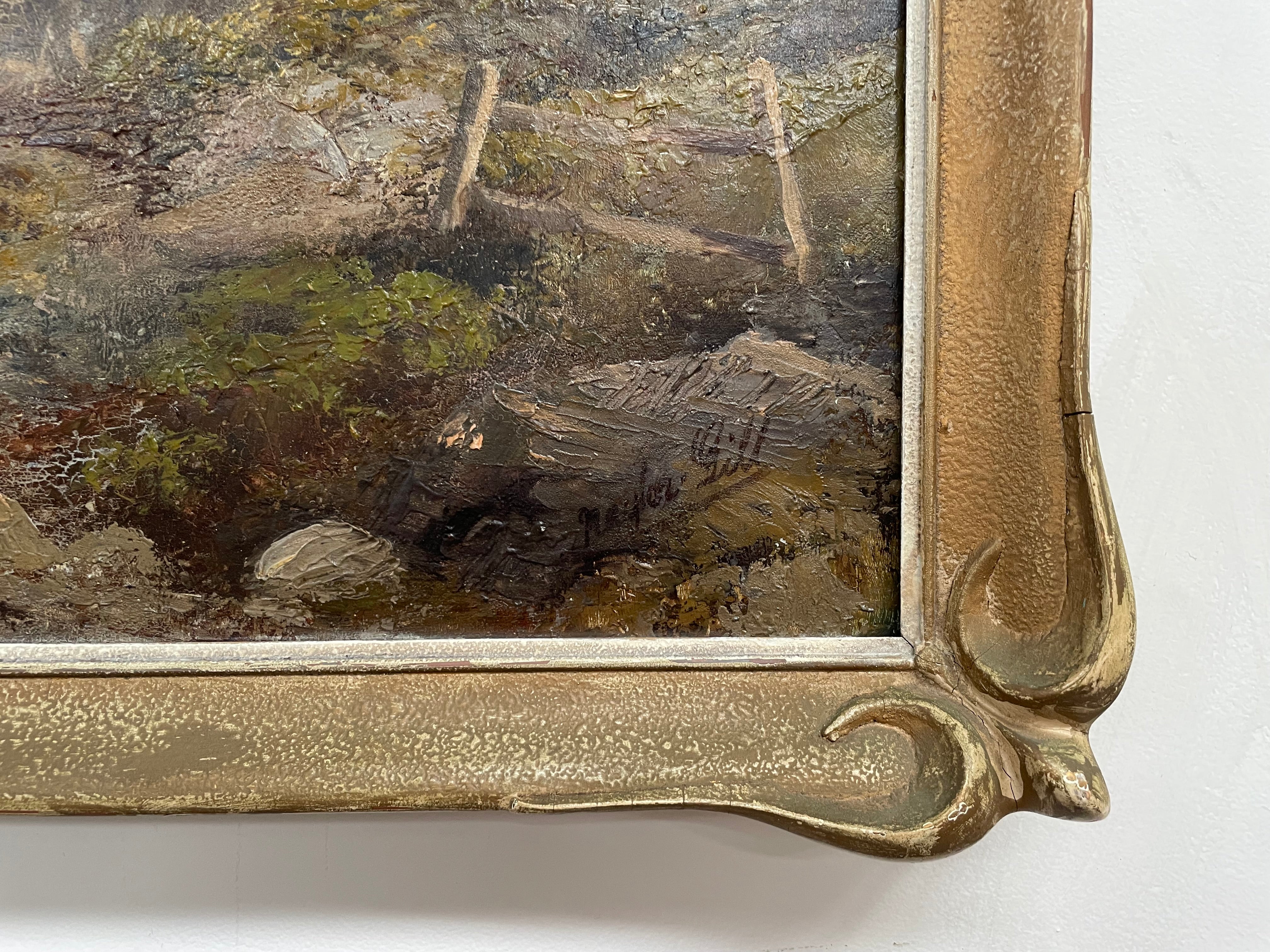 Beautiful Australian Landscape Oil on Canvas Framed Painting | Antique & Vintage | Moonee Ponds Antiques | Australia Wide Delivery