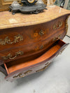 French Mid 20th Century Three Drawer Marquetry Inlaid Commode | Antique & Vintage | Moonee Ponds Antiques | Australia Wide Delivery