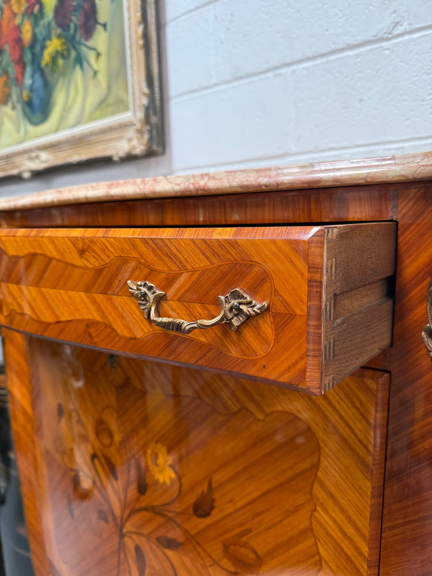 Louis XV Style Kingwood Secretaire a Abattant With Drop Front Writing Bureau