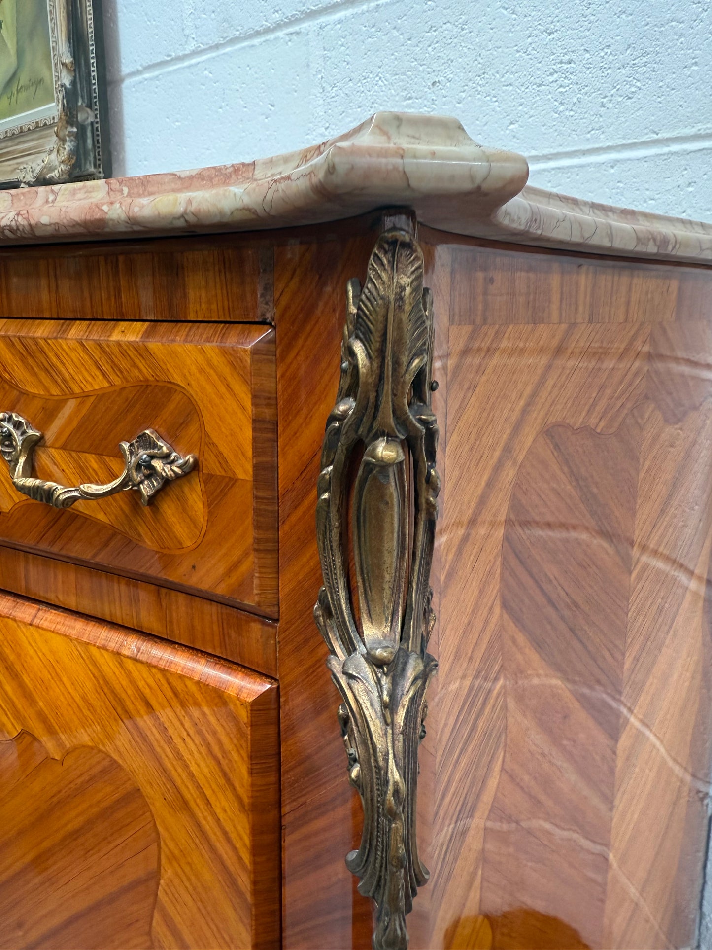Louis XV Style Kingwood Secretaire a Abattant With Drop Front Writing Bureau