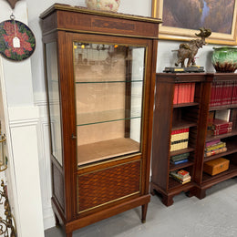 Very Attractive French Louis XVI Style Parquetry Inlay Vitrine