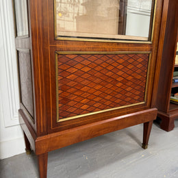 Very Attractive French Louis XVI Style Parquetry Inlay Vitrine