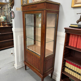 Very Attractive French Louis XVI Style Parquetry Inlay Vitrine