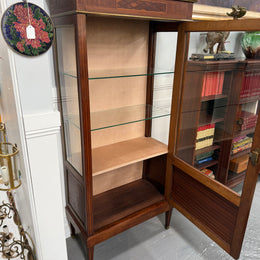 Very Attractive French Louis XVI Style Parquetry Inlay Vitrine