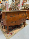French 2 Drawer Commode With Marquetry Inlay & Marble Top | Antique & Vintage | Moonee Ponds Antiques | Australia Wide Delivery
