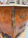 French 2 Drawer Commode With Marquetry Inlay & Marble Top | Antique & Vintage | Moonee Ponds Antiques | Australia Wide Delivery