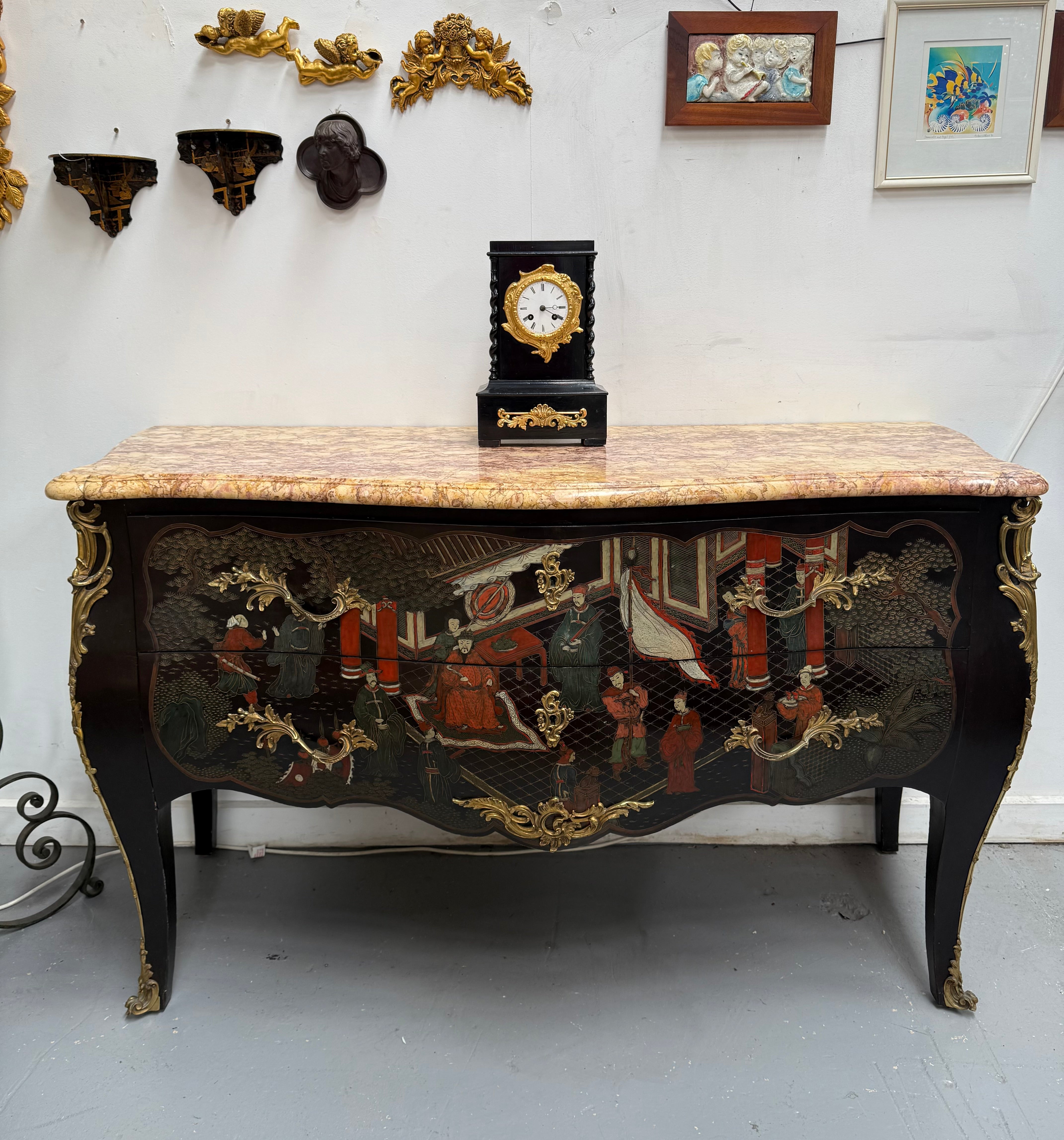 Outstanding French 19th Century Chinoiserie Style Commode