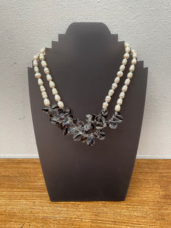 Stunning Murano Glass & Fresh Water Pearl Double Strand Necklace | Antique & Vintage | Moonee Ponds Antiques | Australia Wide Delivery