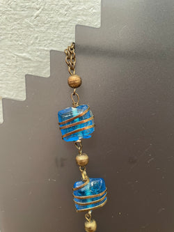 Vintage Copper & Blue Glass Necklace | Antique & Vintage | Moonee Ponds Antiques | Australia Wide Delivery