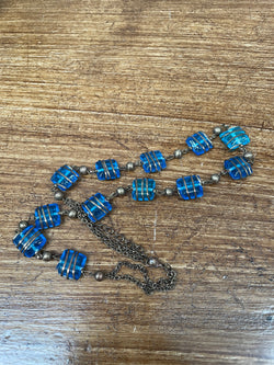 Vintage Copper & Blue Glass Necklace | Antique & Vintage | Moonee Ponds Antiques | Australia Wide Delivery