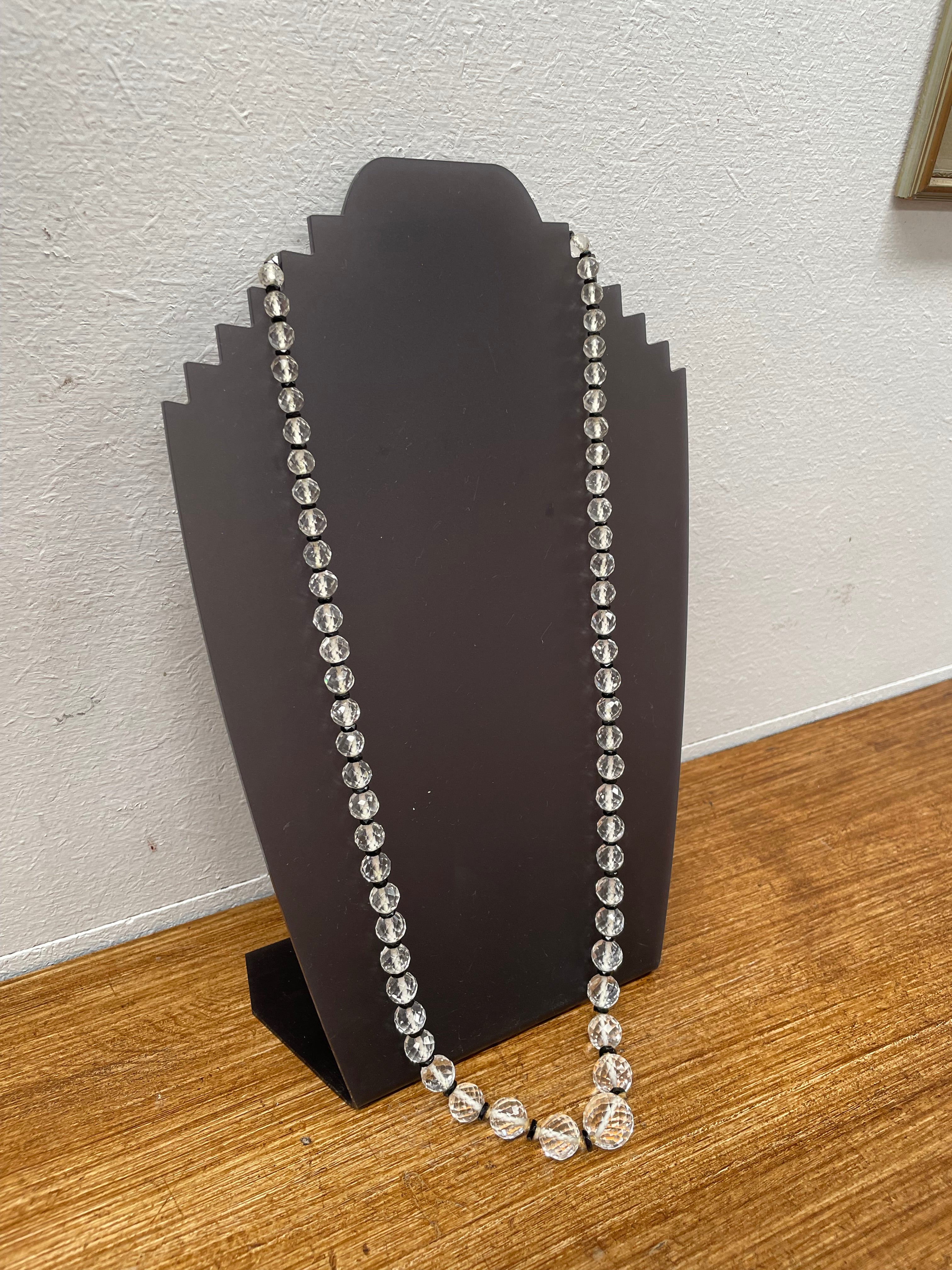Stylish Vintage Art Deco Style Crystal & Jet Necklace | Antique & Vintage | Moonee Ponds Antiques | Australia Wide Delivery