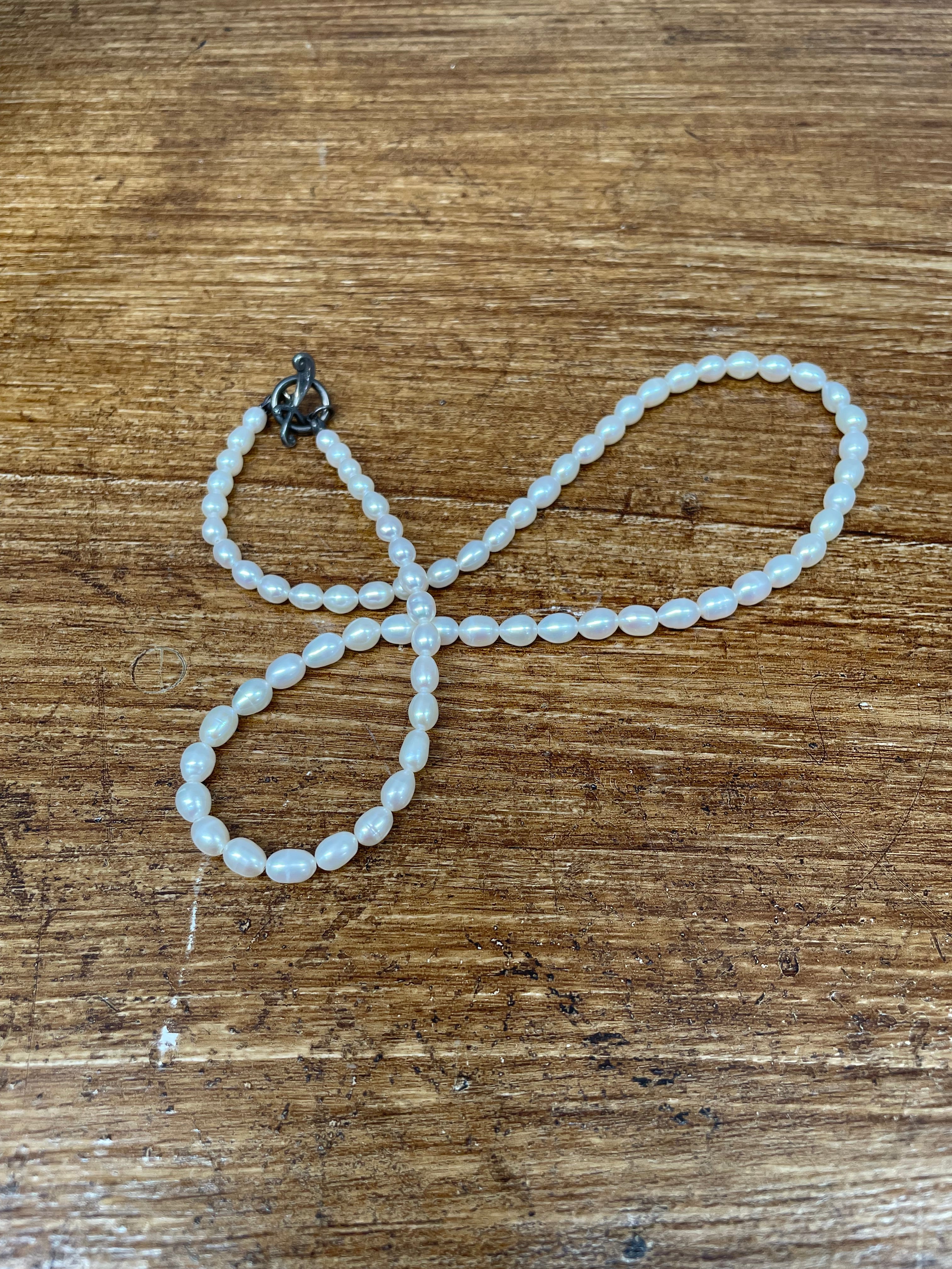 Vintage Silver & Pearl Necklace
