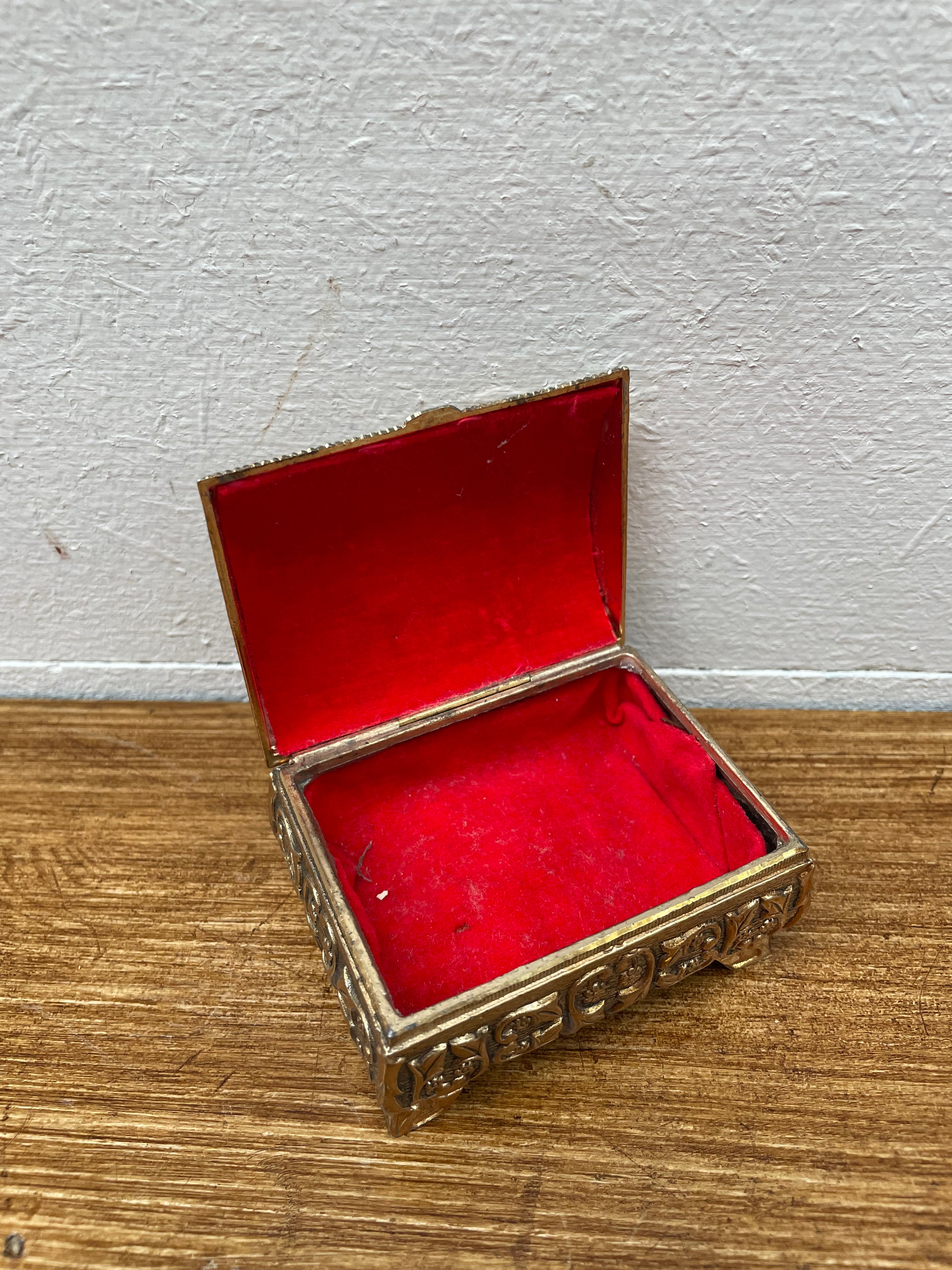 Vintage Italian Gilt Metal Trinket Box | Antique & Vintage | Moonee Ponds Antiques | Australia Wide Delivery