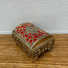 Vintage Italian Gilt Metal Trinket Box