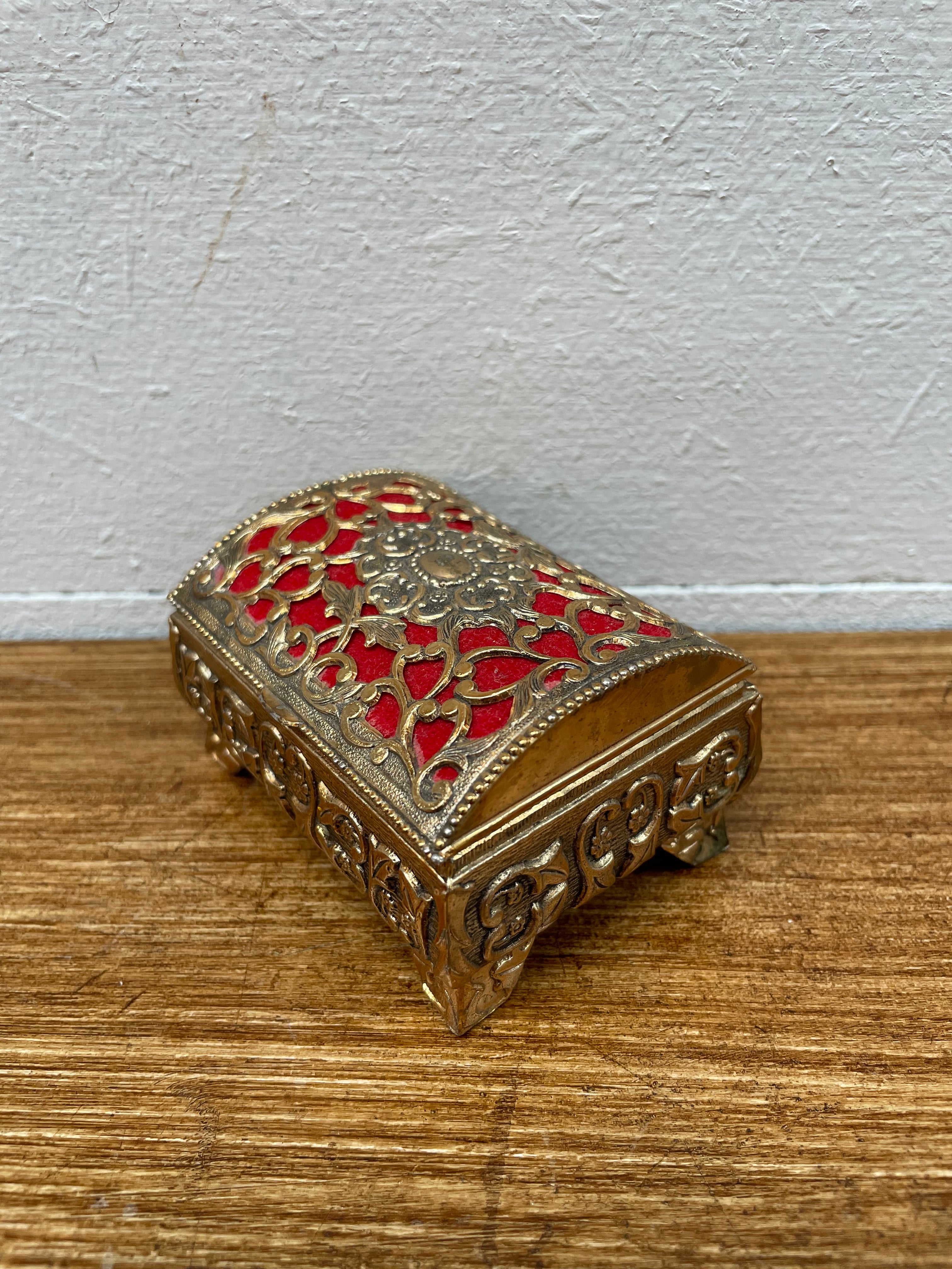 Vintage Italian Gilt Metal Trinket Box | Antique & Vintage | Moonee Ponds Antiques | Australia Wide Delivery