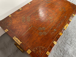 Vintage Anglo-Indian Travel/Dowry Chest Inlaid Brass & Superb Carving To Interior | Antique & Vintage | Moonee Ponds Antiques | Australia Wide Delivery