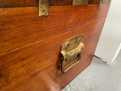 Vintage Anglo-Indian Travel/Dowry Chest Inlaid Brass & Superb Carving To Interior | Antique & Vintage | Moonee Ponds Antiques | Australia Wide Delivery