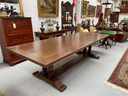 Vintage French  Elm Farmhouse Style Dining Table