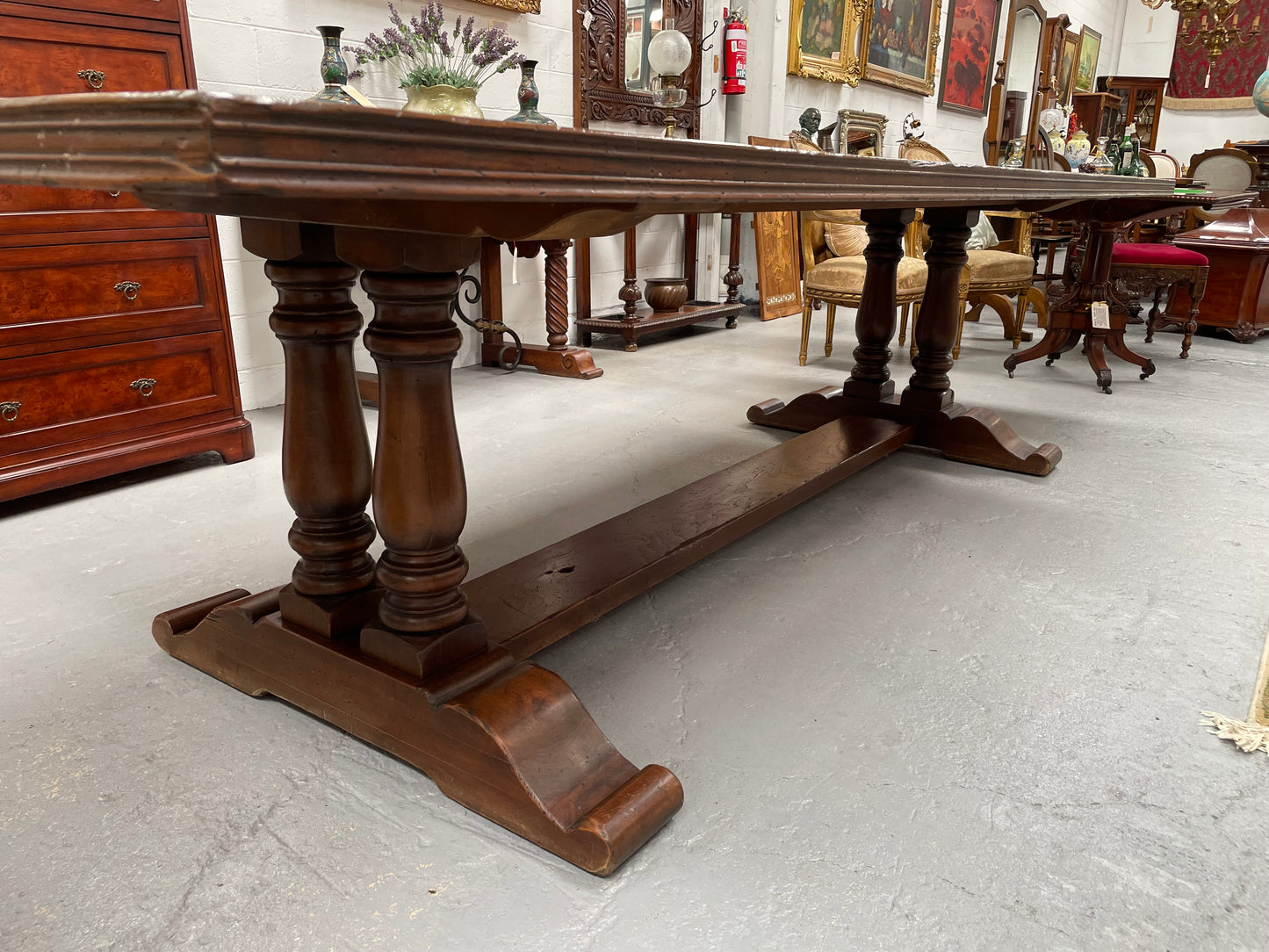 Vintage French  Elm Farmhouse Style Dining Table