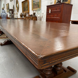 Vintage French  Elm Farmhouse Style Dining Table