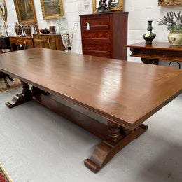 Vintage French  Elm Farmhouse Style Dining Table