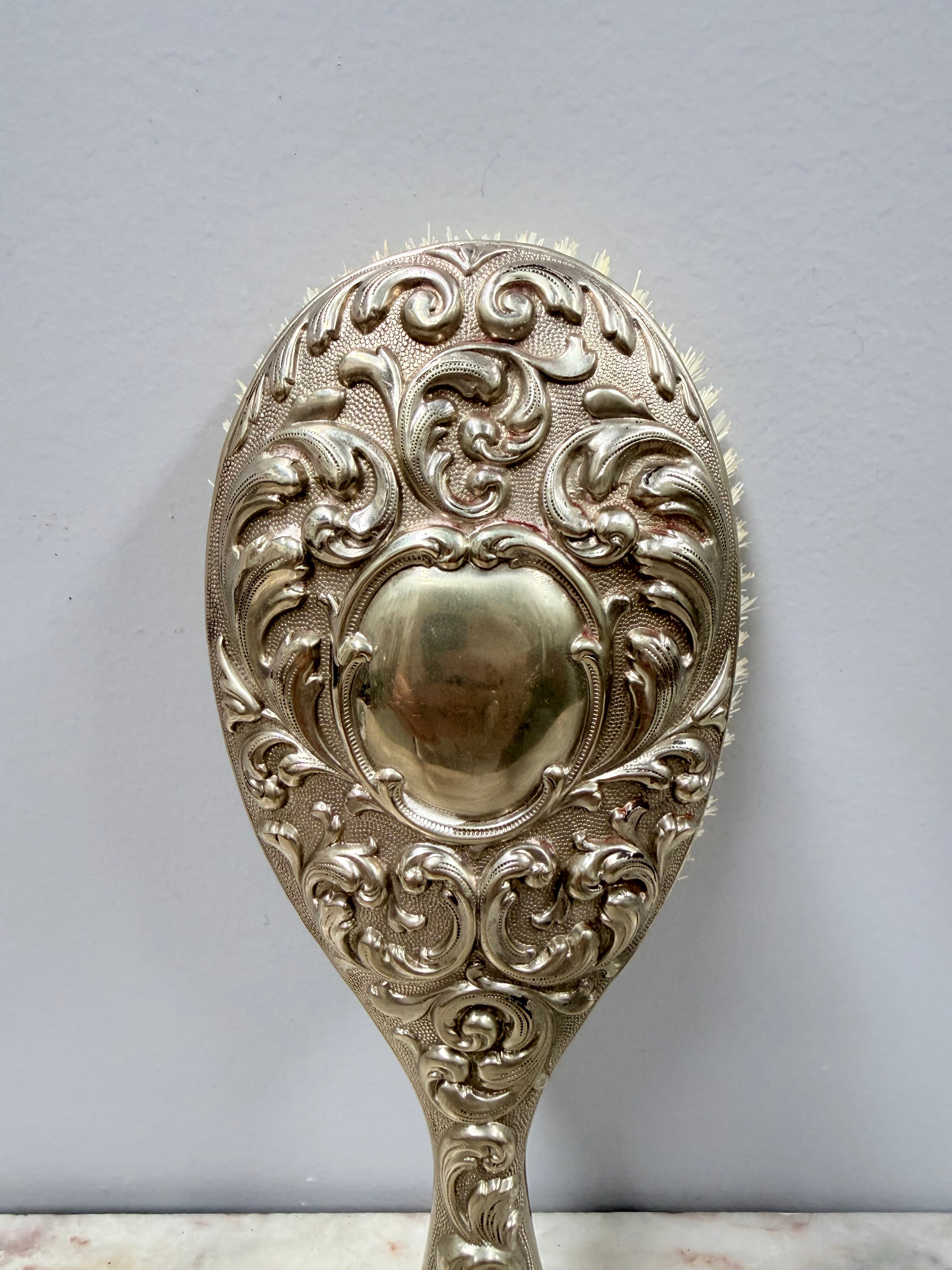Vintage Embossed Silver Plated Brush | Antique & Vintage | Moonee Ponds Antiques | Australia Wide Delivery
