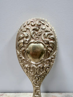 Vintage Embossed Silver Plated Brush | Antique & Vintage | Moonee Ponds Antiques | Australia Wide Delivery