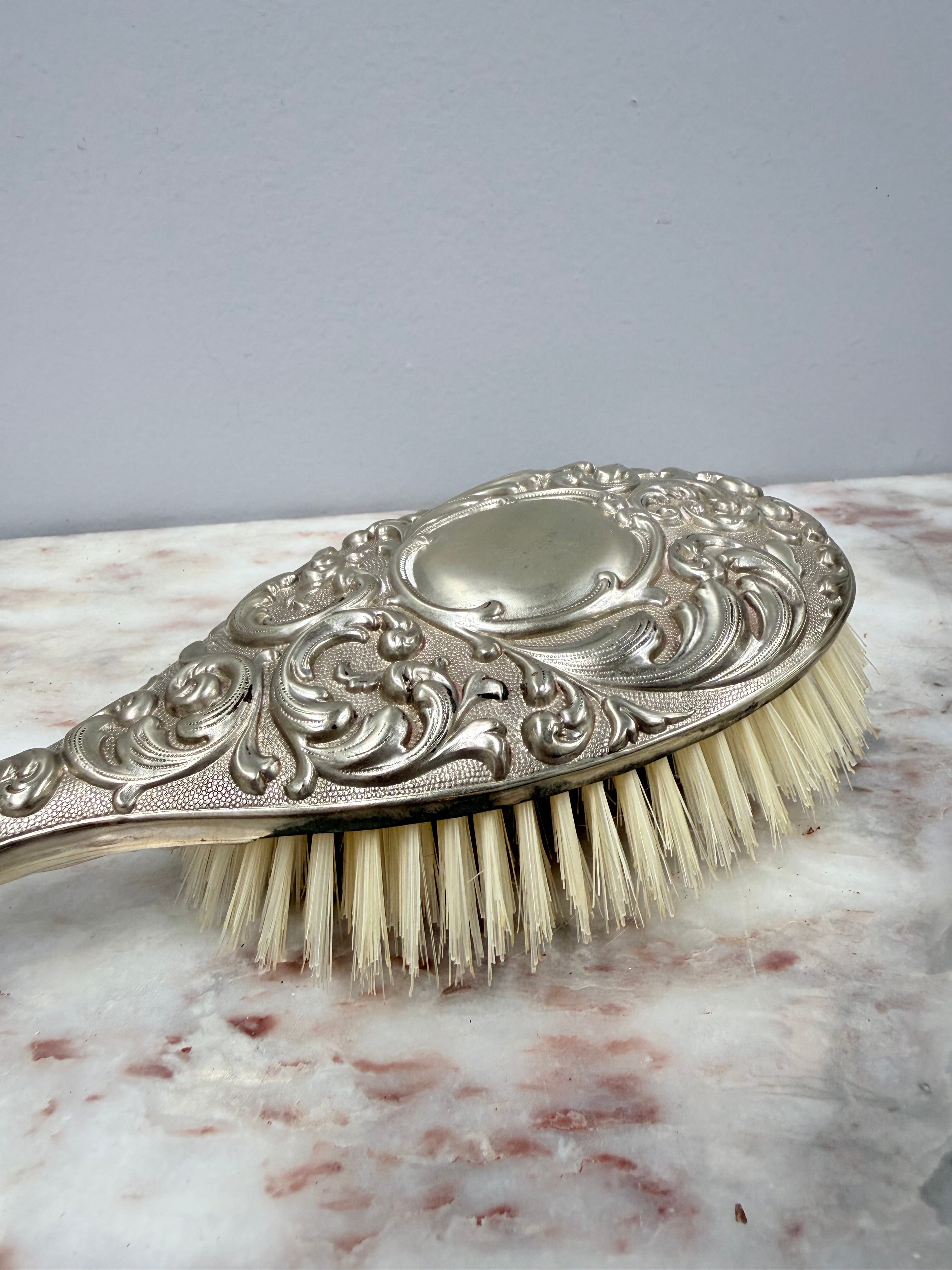 Vintage Embossed Silver Plated Brush | Antique & Vintage | Moonee Ponds Antiques | Australia Wide Delivery